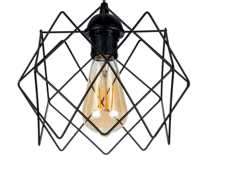 HEXE GALL Lampa sufitowa żyrandol E27 metal 2 x 60W czarny 0323