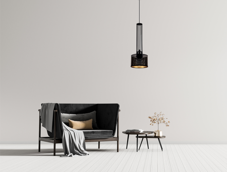 HEXE ELIS Lampa sufitowa żyrandol E27 metal 1 x 60W czarny 0002