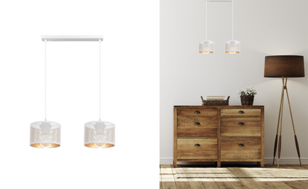 HEXE ALDO Lampa sufitowa żyrandol E27 metal 2 x 60W 0013