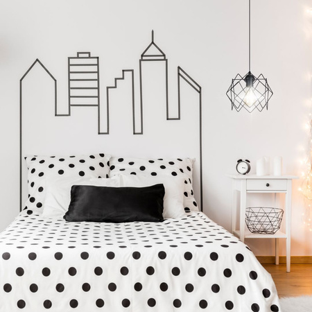 HEXE GALL Lampa sufitowa żyrandol E27 metal 1 x 60W czarny 0322