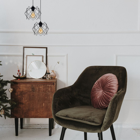 HEXE GALL Lampa sufitowa żyrandol E27 metal 2 x 60W czarny 0325