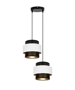 BELIS NESS Lampa sufitowa żyrandol czarny/biały 2 x E27 0898