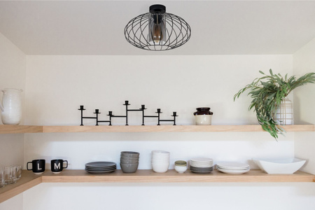 HEXE CORRINI Lampa sufitowa żyrandol E27 metal 1 x 60W czarny 0208