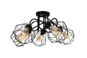 HEXE DIAMENT Lampa sufitowa żyrandol metal 5 x 60W czarny 0057
