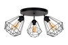HEXE DIAMENT Lampa sufitowa żyrandol metal 3 x 60W czarny 0059