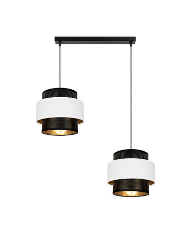 BELIS NESS Lampa sufitowa żyrandol czarny/biały 2 x E27 0849