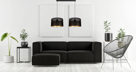 HEXE ALDO Lampa sufitowa żyrandol E27 metal 2 x 60W 0017