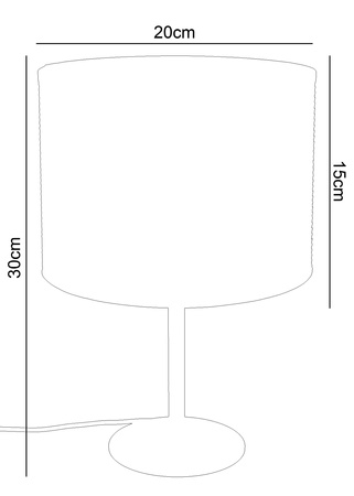 HEXE ALDO Lampa stołowa nocna E27 metal 1 x 60W 0030