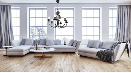 HEXE ARTHUR Lampa sufitowa żyrandol E14 metal 3 x 40W 0047