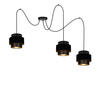BELIS NESS Lampa sufitowa żyrandol czarny 3 x E27 0987