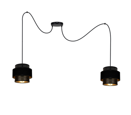 BELIS NESS Lampa sufitowa żyrandol czarny 2 x E27 0986