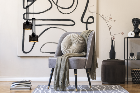 HEXE ELIS Lampa sufitowa żyrandol E27 metal 2 x 60W czarny 0005