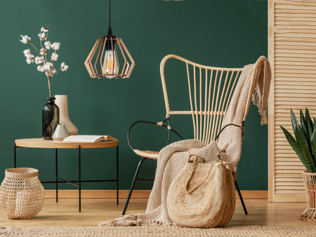 BELIS BERGO Lampa sufitowa żyrandol Czarny + Drewno 1 x E27 0001