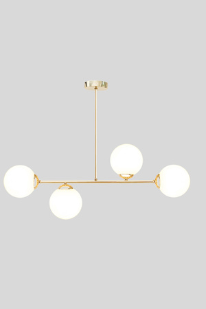HEXE FIRA GOLD Lampa sufitowa żyrandol E27 metal szkło 4 x 60W 0777