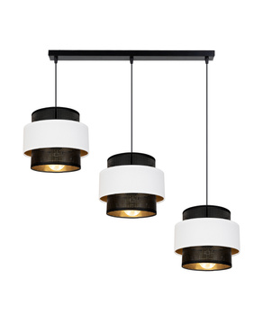 BELIS NESS Lampa sufitowa żyrandol czarny/biały 3 x E27 0897