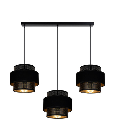 BELIS NESS Lampa sufitowa żyrandol czarny 3 x E27 0983
