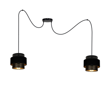 BELIS NESS Lampa sufitowa żyrandol czarny 2 x E27 0986