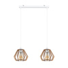 BELIS BERGO Lampa sufitowa żyrandol Biały + Drewno 2 x E27 0008
