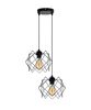 HEXE GALL Lampa sufitowa żyrandol E27 metal 2 x 60W czarny 0325