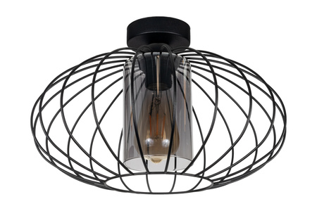 HEXE CORRINI Lampa sufitowa żyrandol E27 metal 1 x 60W czarny 0208