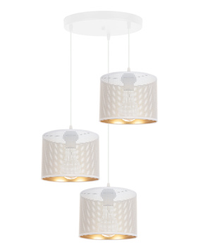 HEXE ALDO Lampa sufitowa żyrandol E27 metal 3 x 60W 0034