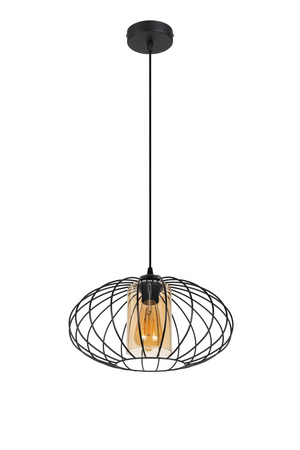 HEXE CORRINI Lampa sufitowa żyrandol E27 metal 1 x 60W czarny miodowy 0210