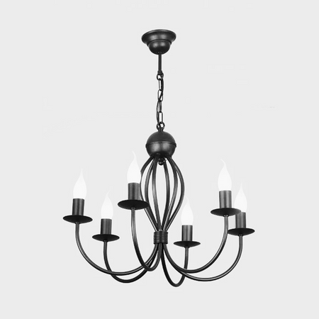 HEXE ARTHUR Lampa sufitowa żyrandol E14 metal 6 x 40W 0049