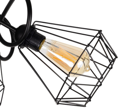 HEXE DIAMENT Lampa sufitowa żyrandol metal 1 x 60W czarny 0058