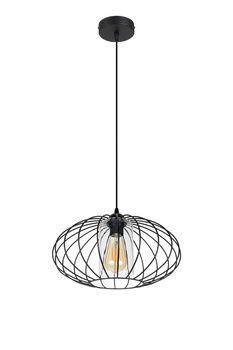 HEXE CORRINI Lampa sufitowa żyrandol E27 metal 1 x 60W czarny bezbarwny 0209