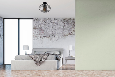 HEXE CORRINI Lampa sufitowa żyrandol E27 metal 1 x 60W czarny 0214