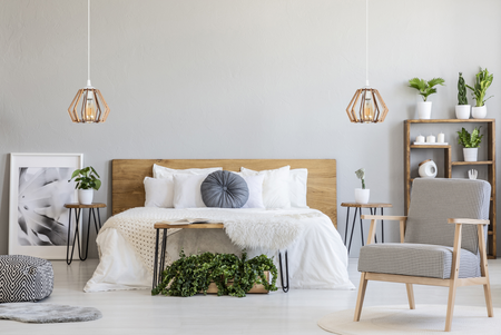 BELIS BERGO Lampa sufitowa żyrandol Biały + Drewno 1 x E27 0006