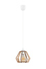 BELIS BERGO Lampa sufitowa żyrandol Biały + Drewno 1 x E27 0006