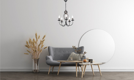 HEXE ARTHUR Lampa sufitowa żyrandol E14 metal 5 x 40W 0048