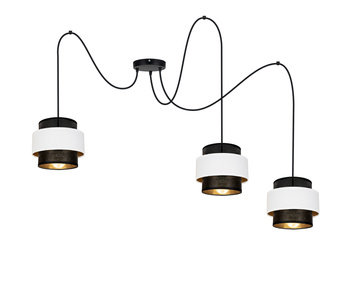 BELIS NESS Lampa sufitowa żyrandol czarny/biały 3 x E27 0977