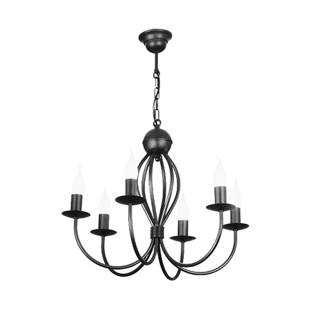 HEXE ARTHUR Lampa sufitowa żyrandol E14 metal 6 x 40W 0049