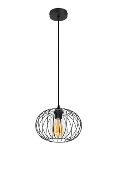 HEXE CORRINI Lampa sufitowa żyrandol E27 metal 1 x 60W czarny bezbarwny 0215