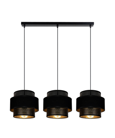 BELIS NESS Lampa sufitowa żyrandol czarny 3 x E27 0983