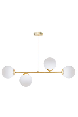 HEXE FIRA GOLD Lampa sufitowa żyrandol E27 metal szkło 4 x 60W 0777