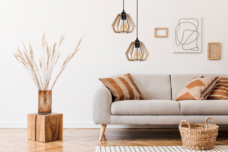 BELIS BERGO Lampa sufitowa żyrandol Czarny + Drewno 2 x E27 0002