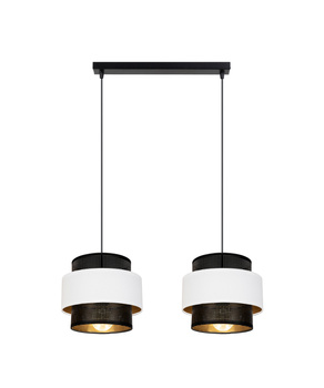 BELIS NESS Lampa sufitowa żyrandol czarny/biały 2 x E27 0849