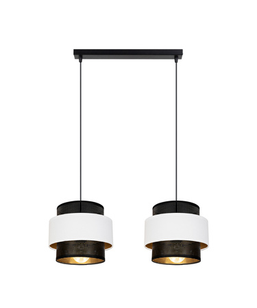 BELIS NESS Lampa sufitowa żyrandol czarny/biały 2 x E27 0849