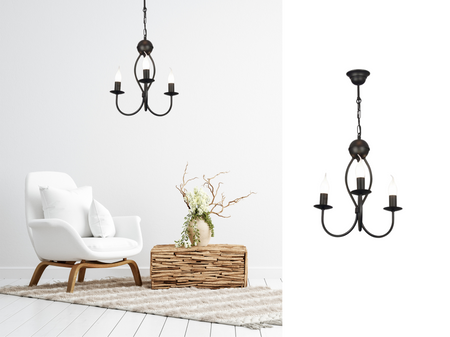 HEXE ARTHUR Lampa sufitowa żyrandol E14 metal 3 x 40W 0047