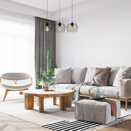 HEXE GALL Lampa sufitowa żyrandol E27 metal 3 x 60W 0324