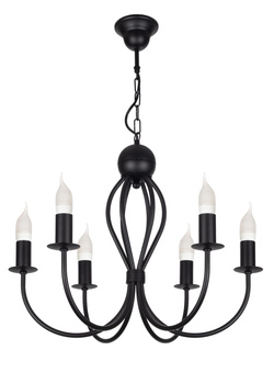 HEXE ARTHUR Lampa sufitowa żyrandol E14 metal 6 x 40W 0049