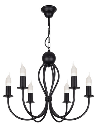 HEXE ARTHUR Lampa sufitowa żyrandol E14 metal 6 x 40W 0049