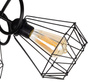 HEXE DIAMENT  Lampa sufitowa żyrandol  metal 5 x 60W czarny 0057