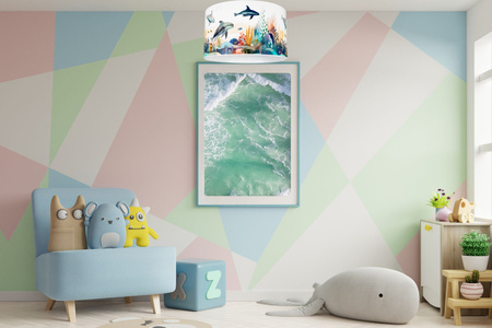 HEXE OCEAN Lampa dziecięca sufitowa plafon 1 x 60W 0919