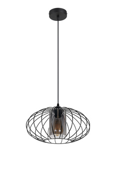 HEXE CORRINI Lampa sufitowa żyrandol E27 metal 1 x 60W czarny 0211