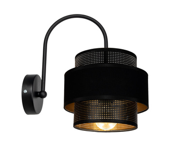 BELIS NESS Lampa ścienna kinkiet czarny 1 x E27 0988