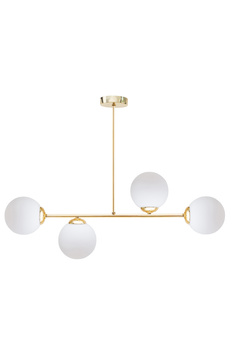 HEXE FIRA GOLD Lampa sufitowa żyrandol E27 metal szkło 4 x 60W 0777